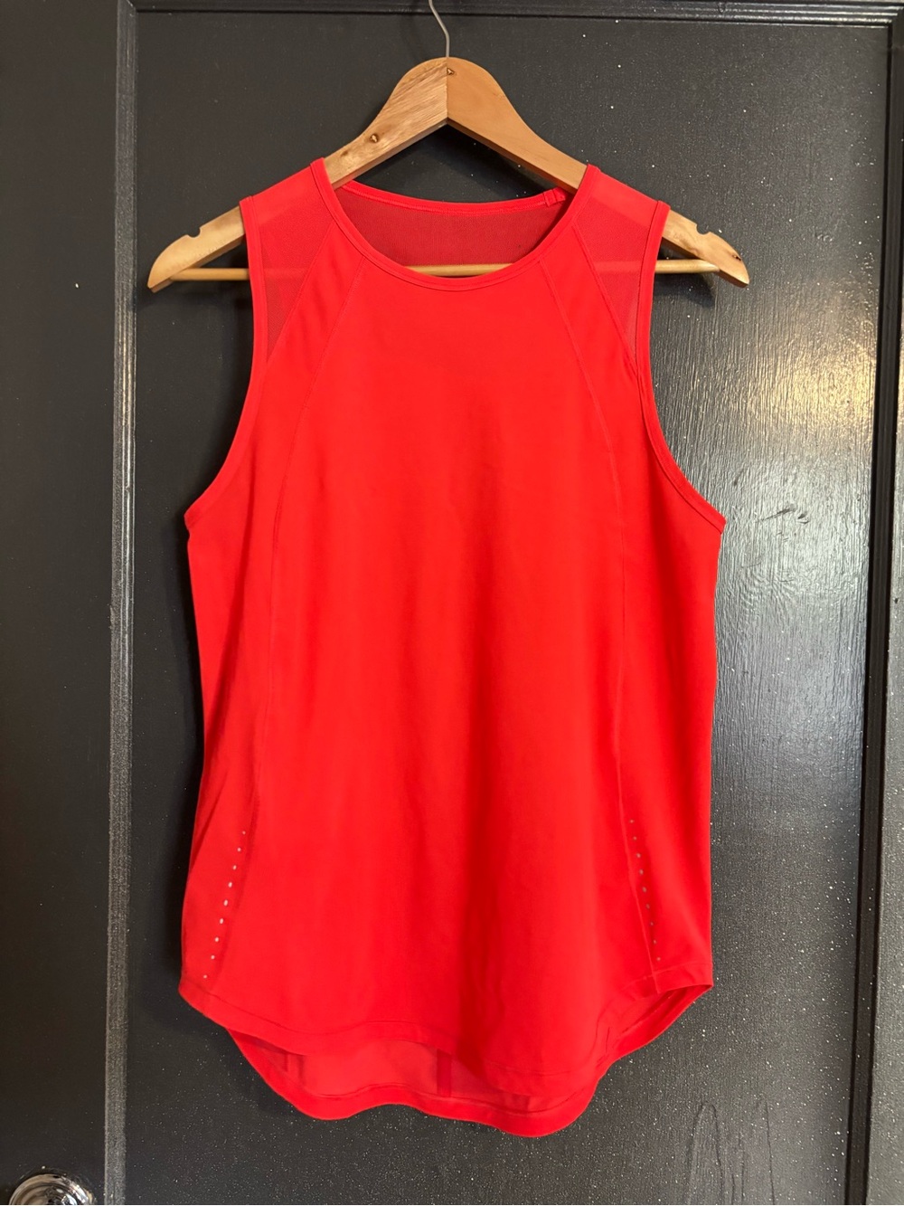 lululemon athletica orange Mesh-Shoulder Tank